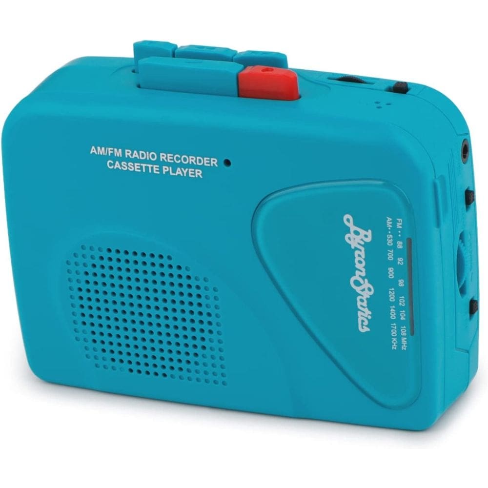 Leitor de cassetes portátil Celeste ByronStatics com rádio FM/AM
