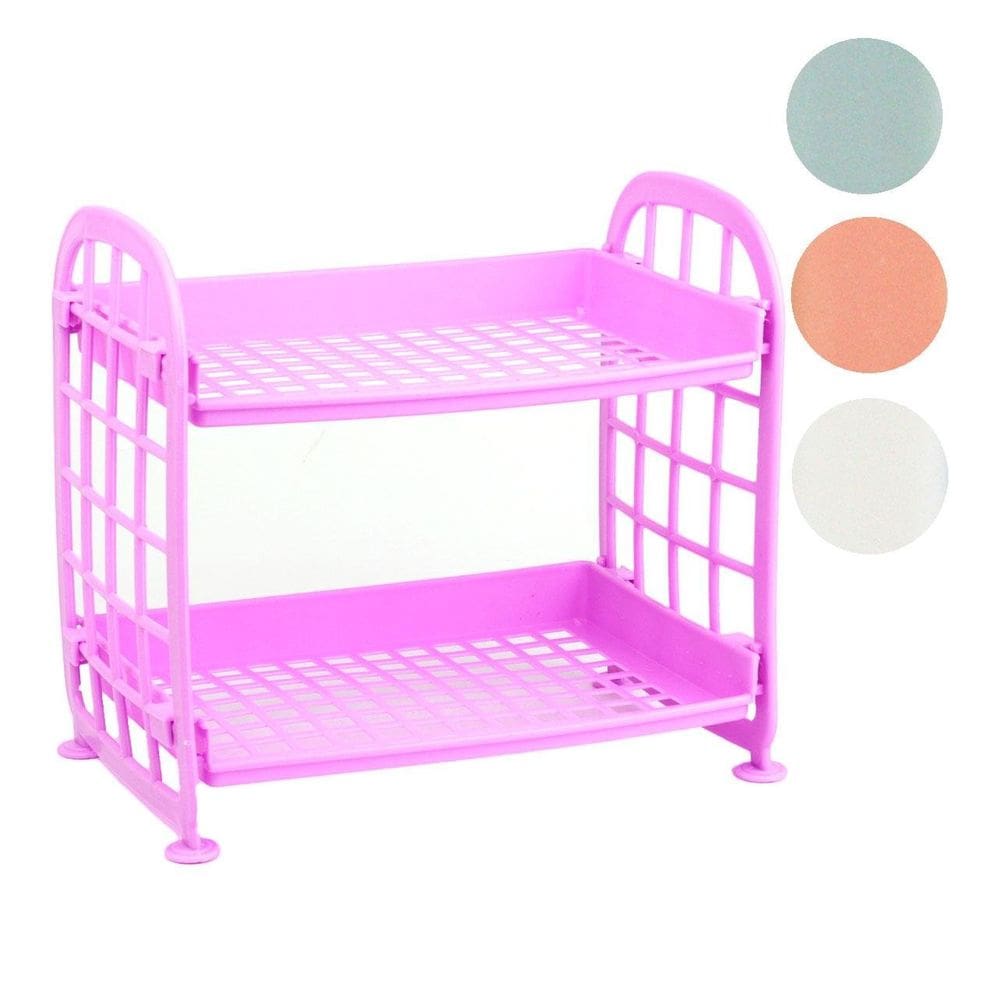 Organizador Multiuso Plástico 2 Andares Color - Tudo em Caixa