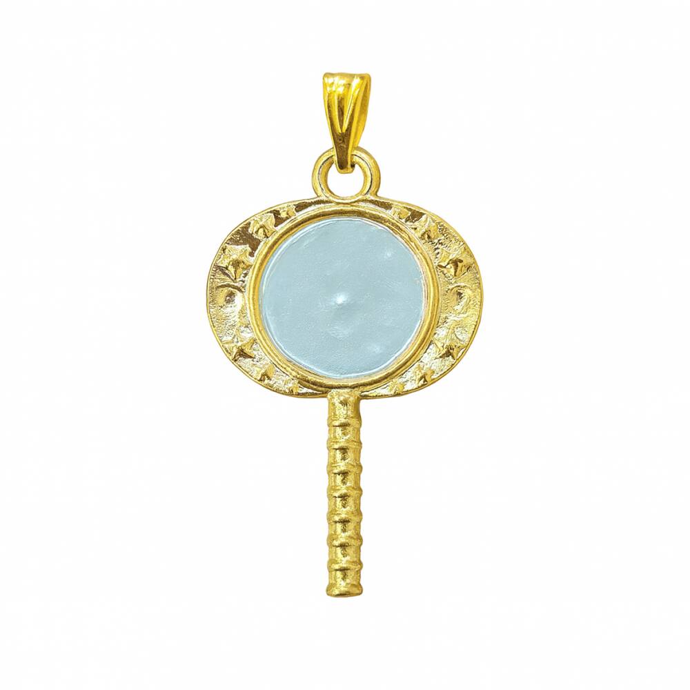 Pingente Oxum Abebé 3,3 cm Dourado