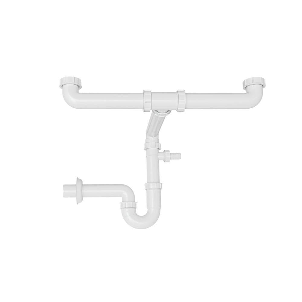 Sifão Duplo Compacto Tramontina Em Polipropileno Para Pias E Cubas