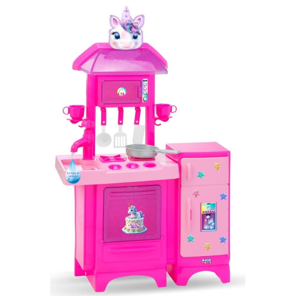 Cozinha Infantil Completa Unicórnio com Água 8079 Magic Toys