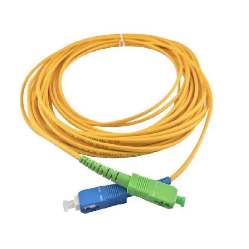 Cabo de fibra óptica 10m SC/APC-SC/UPC para Movistar, VTR, etc