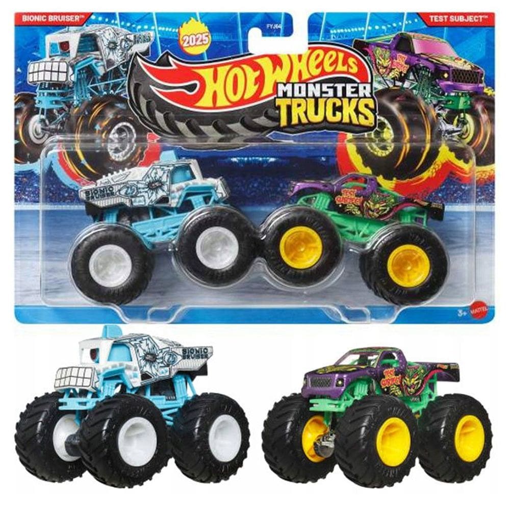 Carrinhos Hot Wheels Monster Trucks - Bionic Bruiser vs Test Subject MATTEL