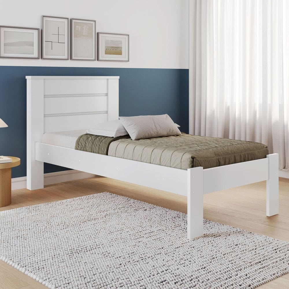 Cama de Solteiro 103cm X 103cm Lilly Branco