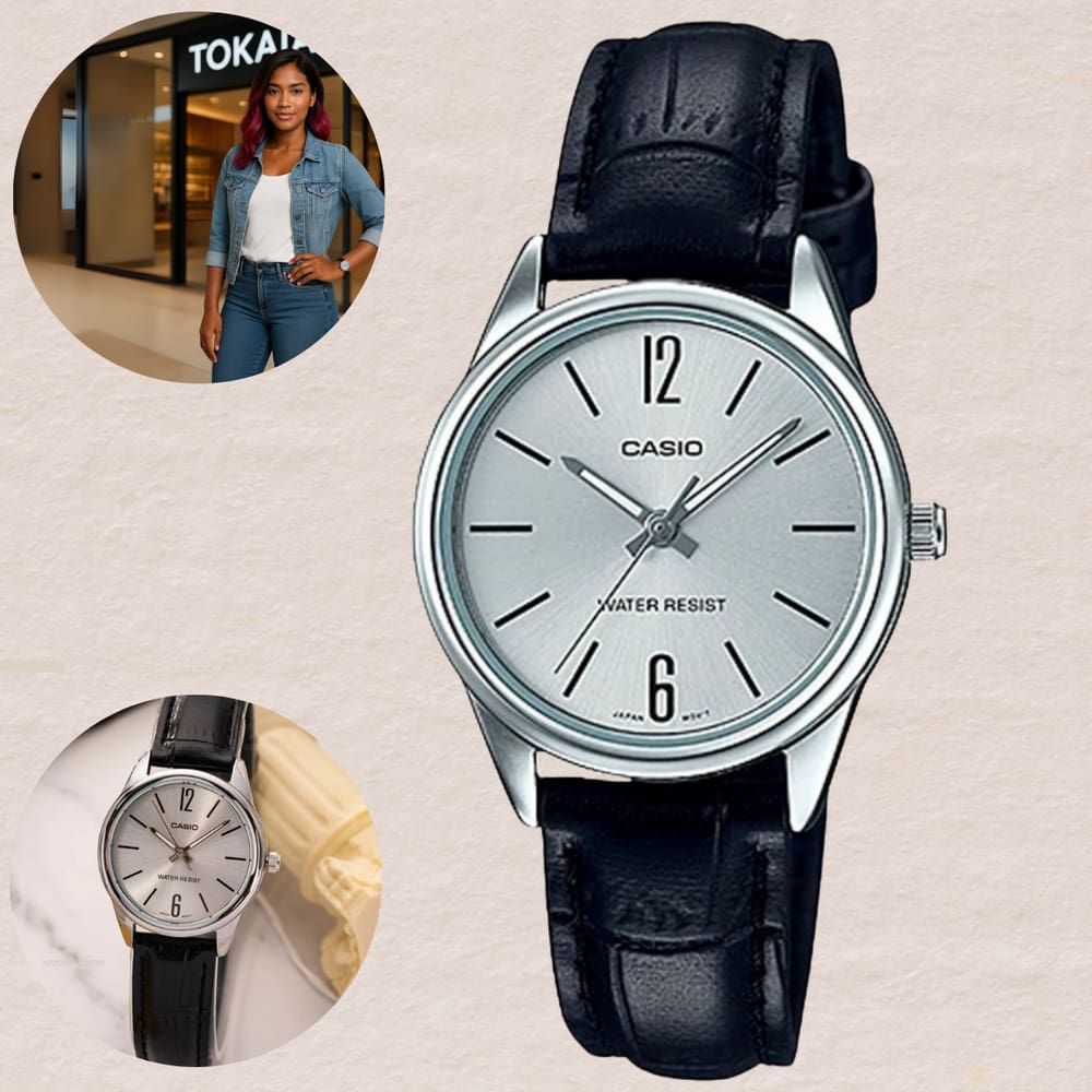 Relógio Casio Feminino Analógico Prata LTP-V005L-7BUDF