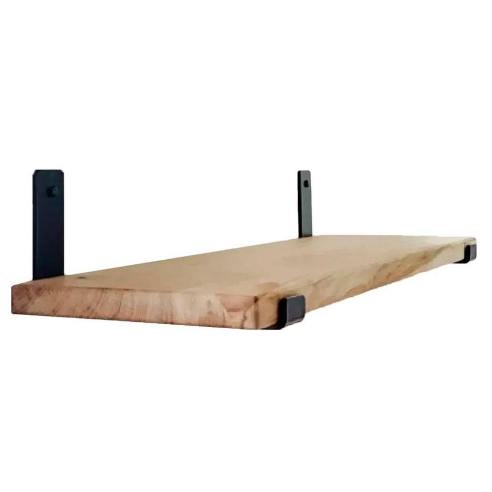 Prateleira Industrial 60X20 Madeira Pinus Suporte Invertida