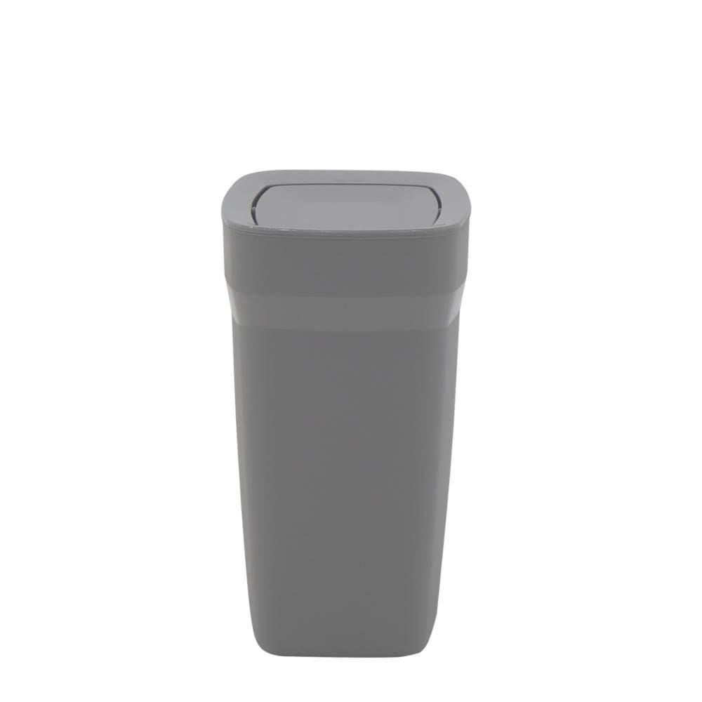 Lixeira Tramontina Compact Em Polipropileno Cinza Com Tampa Basculante 8,5 L