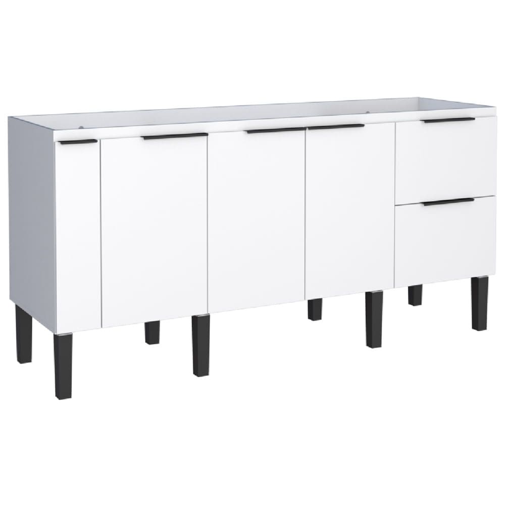 Gabinete em Madeira Cisne Branco para Pias de 1,80 Metro com 4 Portas e 2 gavetas - P100389 - COZIMAX