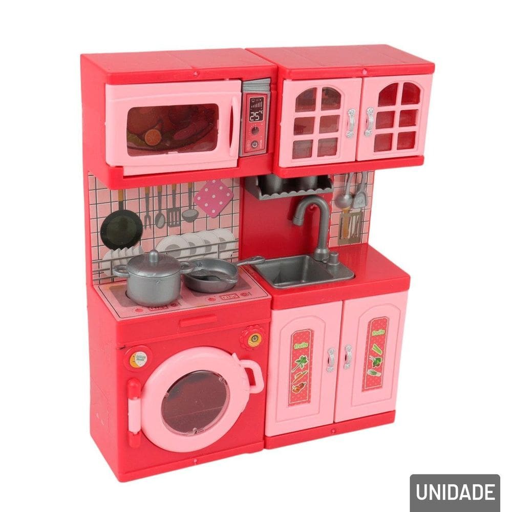 Móveis de Plástico Para Casinha de Boneca Cozinha - Tudo em Caixa