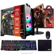 Computador PC Gamer Completo TOB Intel Core i5 SSD 240GB 8GB Gabinete Aquário Teclado Mouse Mouse Pad e Headset Gamer Monitor 19” Windows 10 Pro Trial