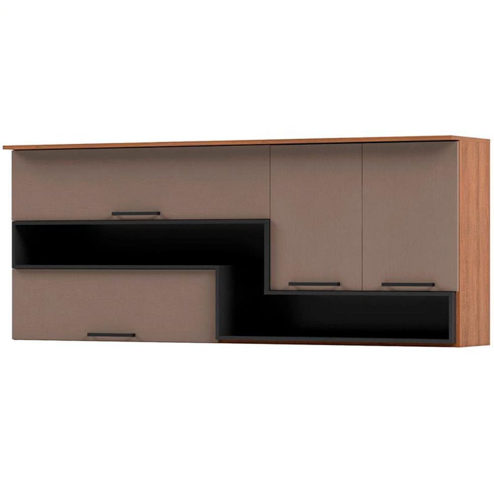 Armario Aereo 4 Portas MDP com 1 Nicho Caiena Telasul