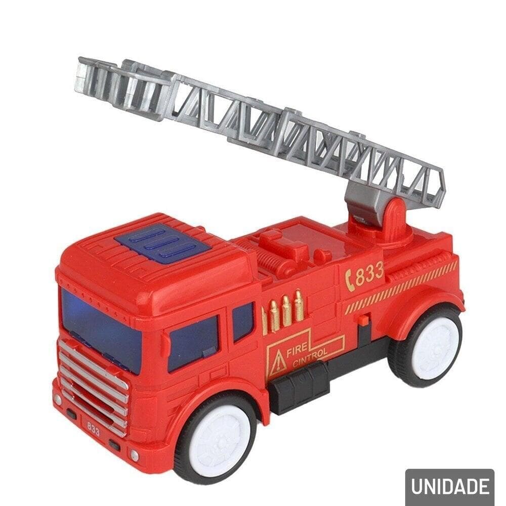Caminhão Bate e Volta Bombeiro com LUZ e Sons - Tudo em Caixa