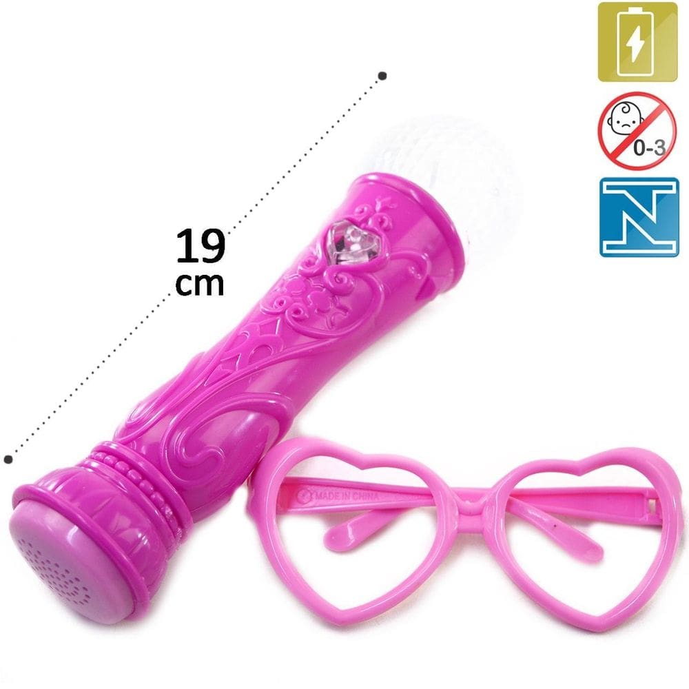 Microfone Musical Infantil com óculos - Tudo em Caixa