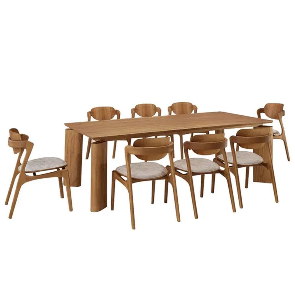 Conjunto de Mesa Mavie com 8 Cadeiras Mobillare