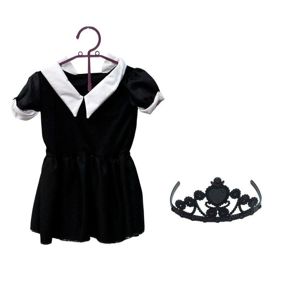 KIT Fantasia Halloween Princesa Bruxa com Tiara - Tudo em Caixa