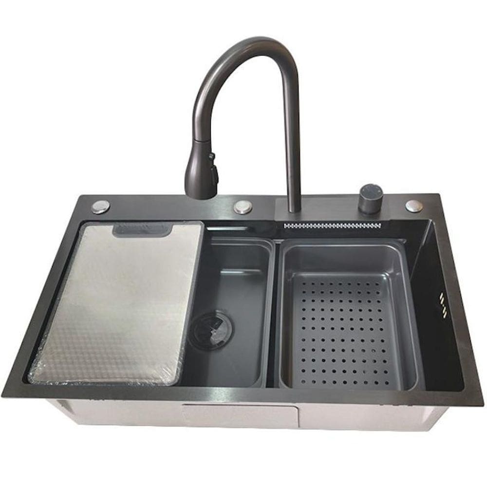 Pia Cozinha Gourmet Cuba Inox 75X45 Torneira Mono Moderna