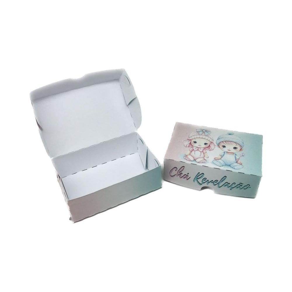 Kit 10 Caixinhas Lembrancinha Chá Revelação Presente Itens