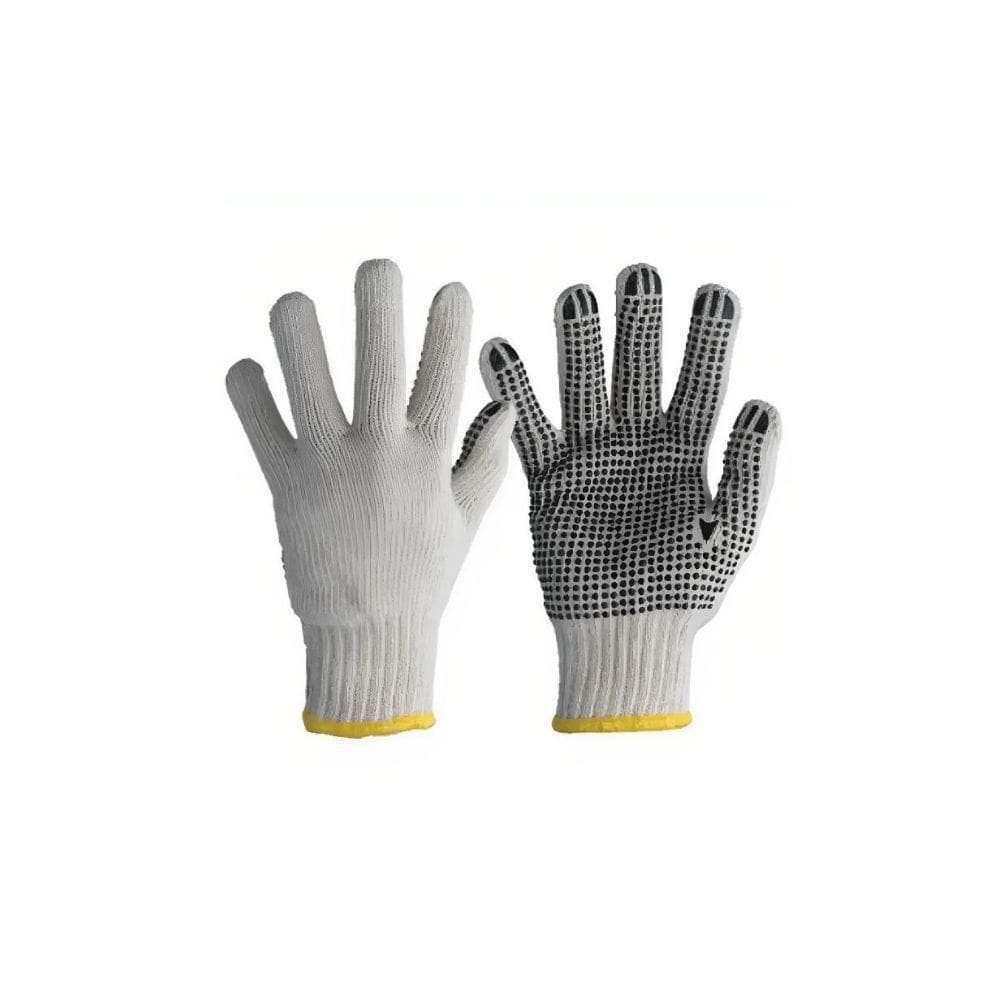 Kit 100 Luvas De Malha Pedreiro 3 Fios Pigmentada 9 Worker