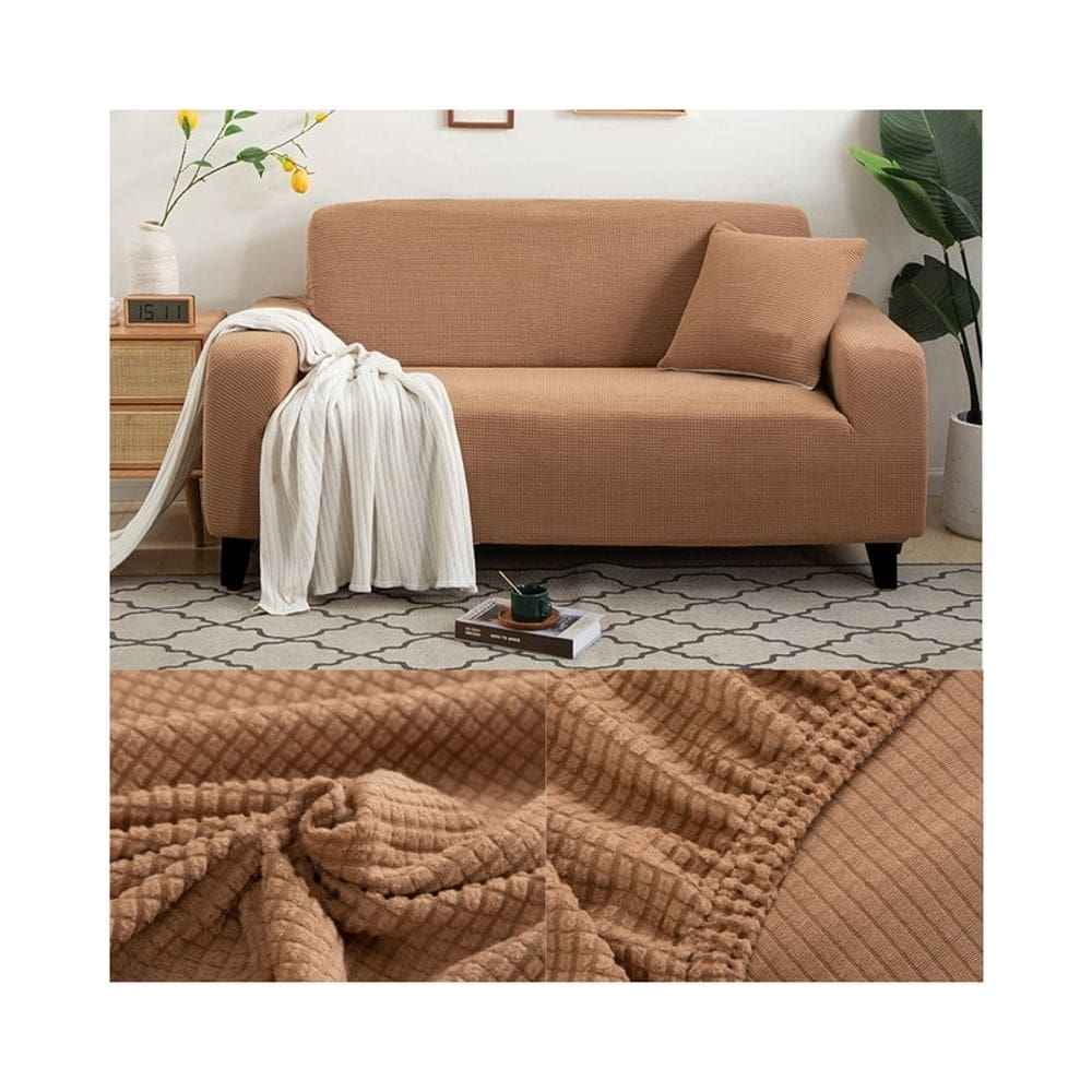 Capa de poltrona em tecido quadrille protetora de 3 lugares transparente