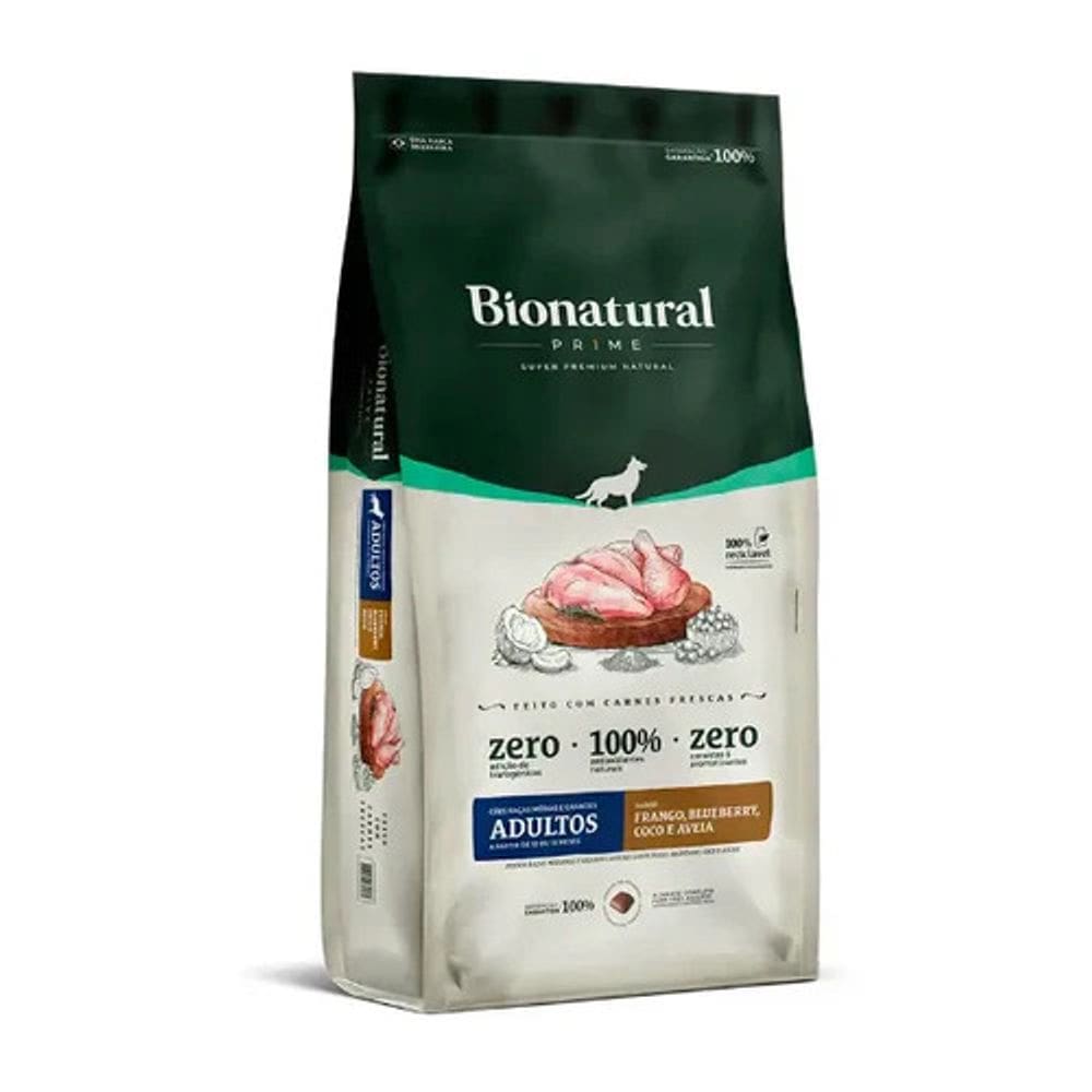 Ração Bionatural Prime Cães Adulto Raças Médias e Grandes Frango 15kg