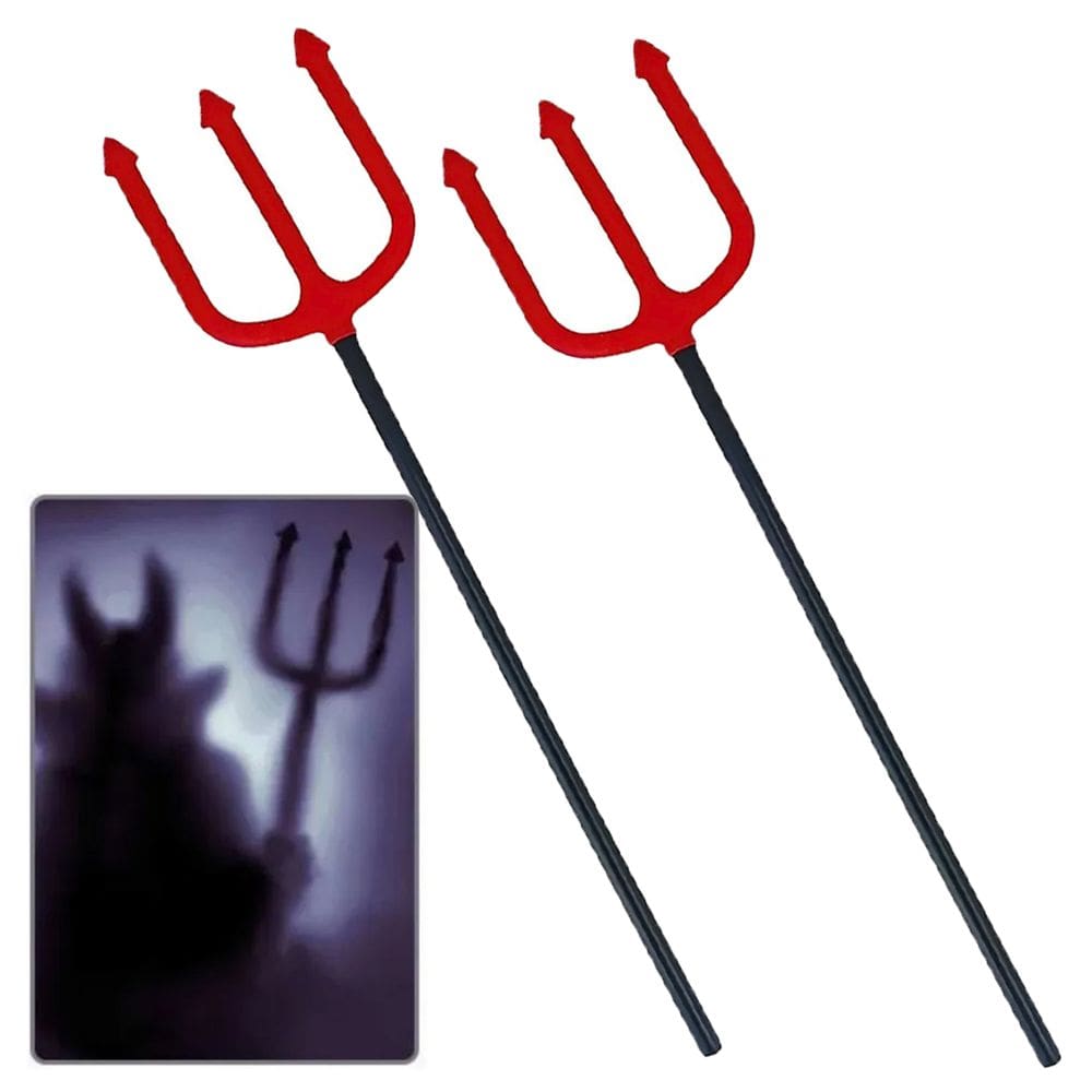 Tridente Hallowen Festa Kit 2 Uni Fantasia Carnaval Capetinha Diabinha Morte Cosplay Dia Das Bruxas Decoraçao