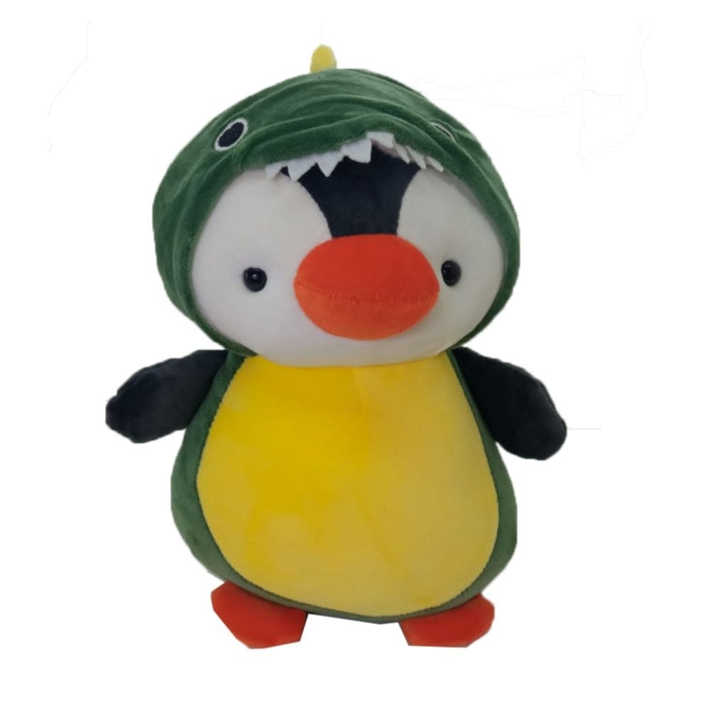 Brinquedo de pelúcia Pinguino Dinosaur Kawaii 25 cm com tecido supermacio