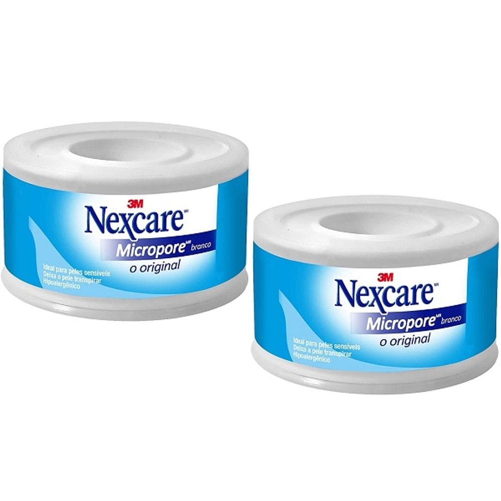 Kit com 2 Fita Micropore Nexcare Branco 25MM X 4,5M 3M