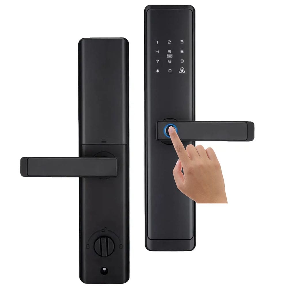 Fechadura Eletronica Digital Biometria Wifi Cartao Aplicativo Chave Residencial Elegante Segurança Proteçao Aviso Sonoro
