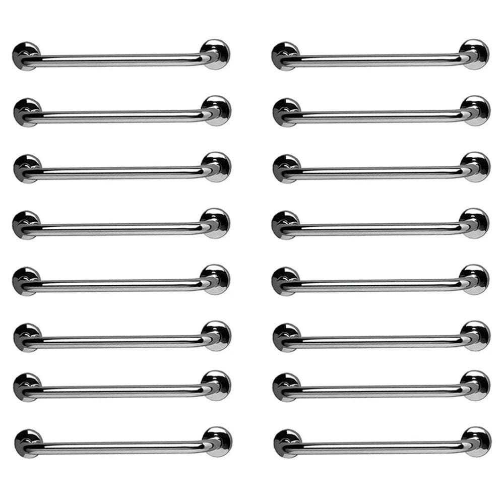 Barra de Apoio 60cm Aço Inox Kit 18 Unidades Banheiro Box Idoso Gestante Acessibilidade Segurança Suporte Resistente