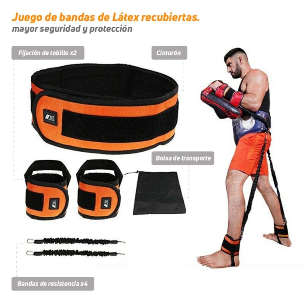 Conjunto de 2 bandas de MMA revestidas de látex para treinamento em material rodante