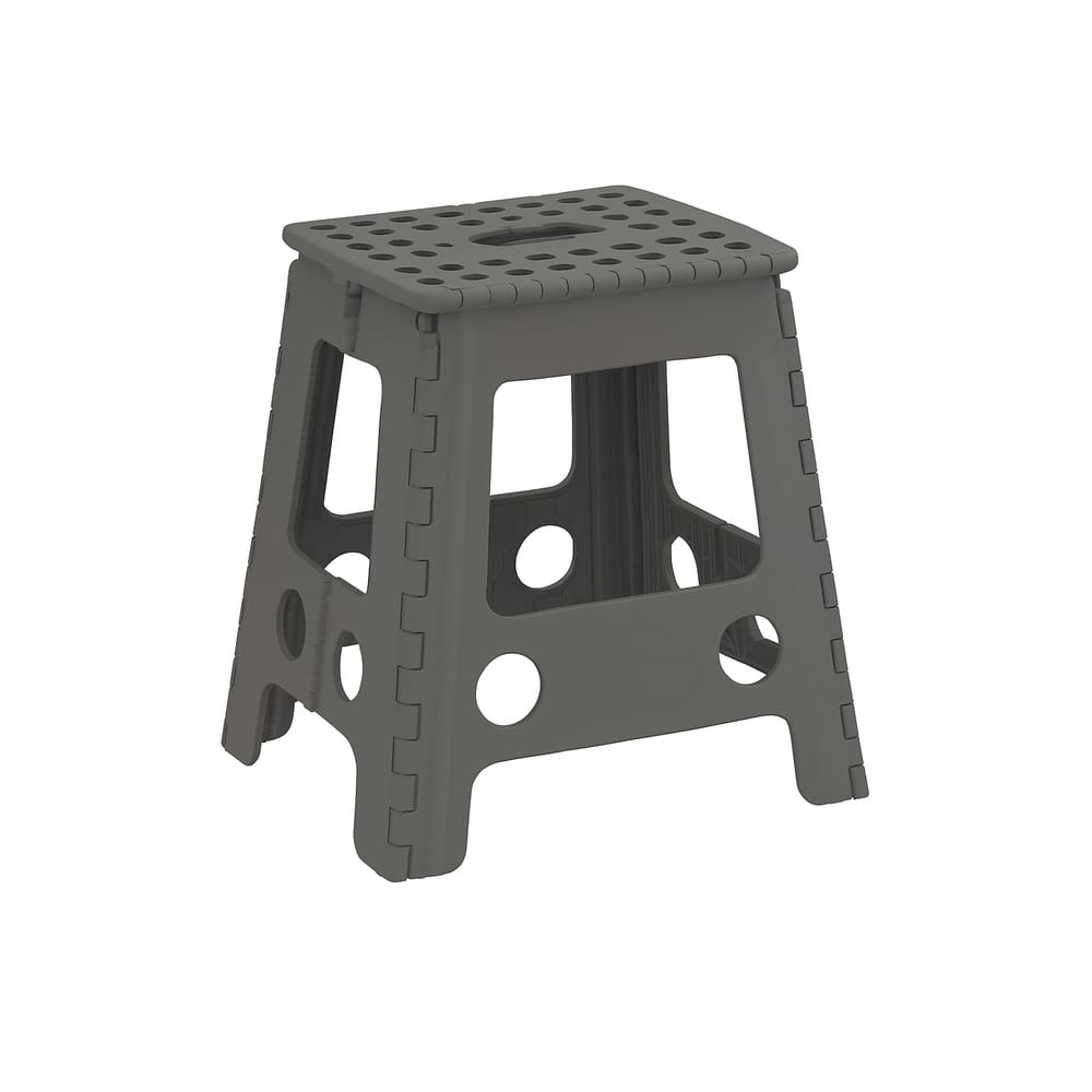 Banqueta Plástico Dobrável Banco Portátil Até 150kg 45cm