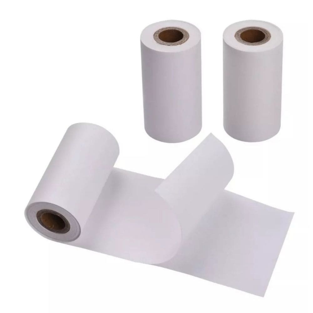 Etiquetas para impressoras térmicas: papel adesivo 57x30mm, 3 rolos
