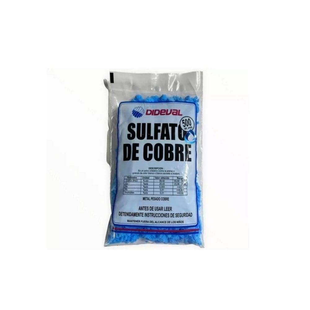 Sulfato de cobre alguicida para piscina 500g