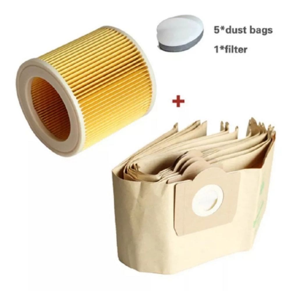 Kit de bolsa de filtro de 5 unidades para aspirador Karcher WD3300 M WD3200