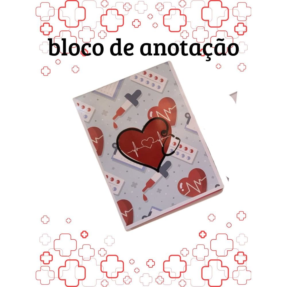 Blocos de anotações Enfermagem com caneta enfermeira enfermeiro médico presente lembrancinha anotar rascun