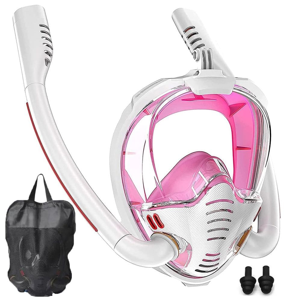 Mascara De Mergulho Snorkel Duplo Oculos 180 Graus Respiraçao Piscina Nataçao Esporte Praia Mar Recreaçao Lazer