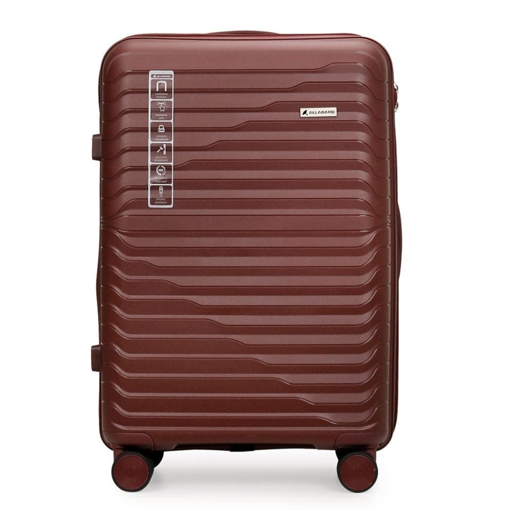 Mala de Viagem 23kg Média em Polipropileno Anti Impacto Zíper Anti Furto Rodas 360º - Portland - Allabard