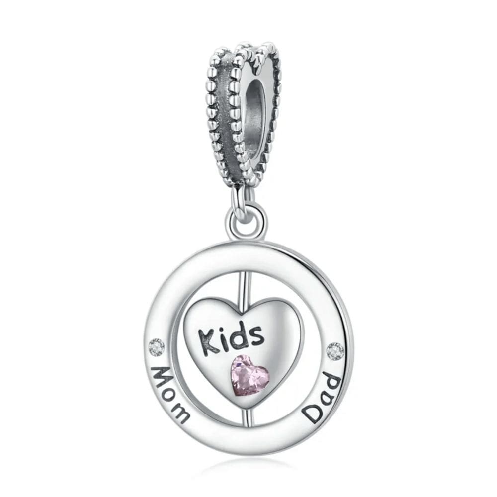 Pingente Charm Silver Family Core