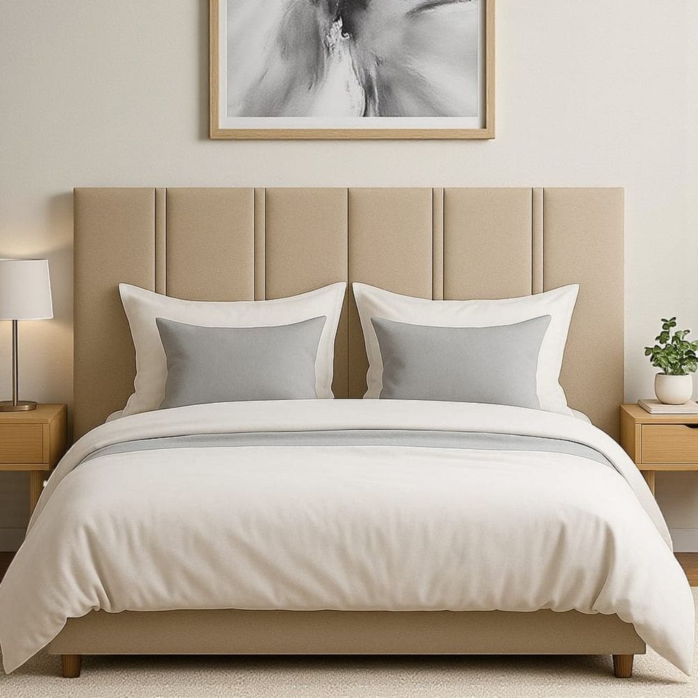 Painel Cabeceira Box Casal Duana Estofada Dobrável Fixação Parede Design Moderno Conforto