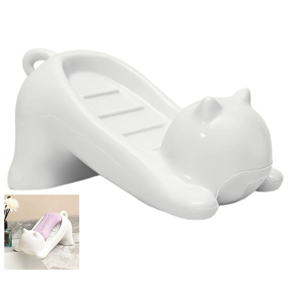 Saboneteira Porta Sabonete Gato Gatinho Banheiro Box Lavabo Pia Mesa Bancada Enfeite Divertido Decoraçao Resistente