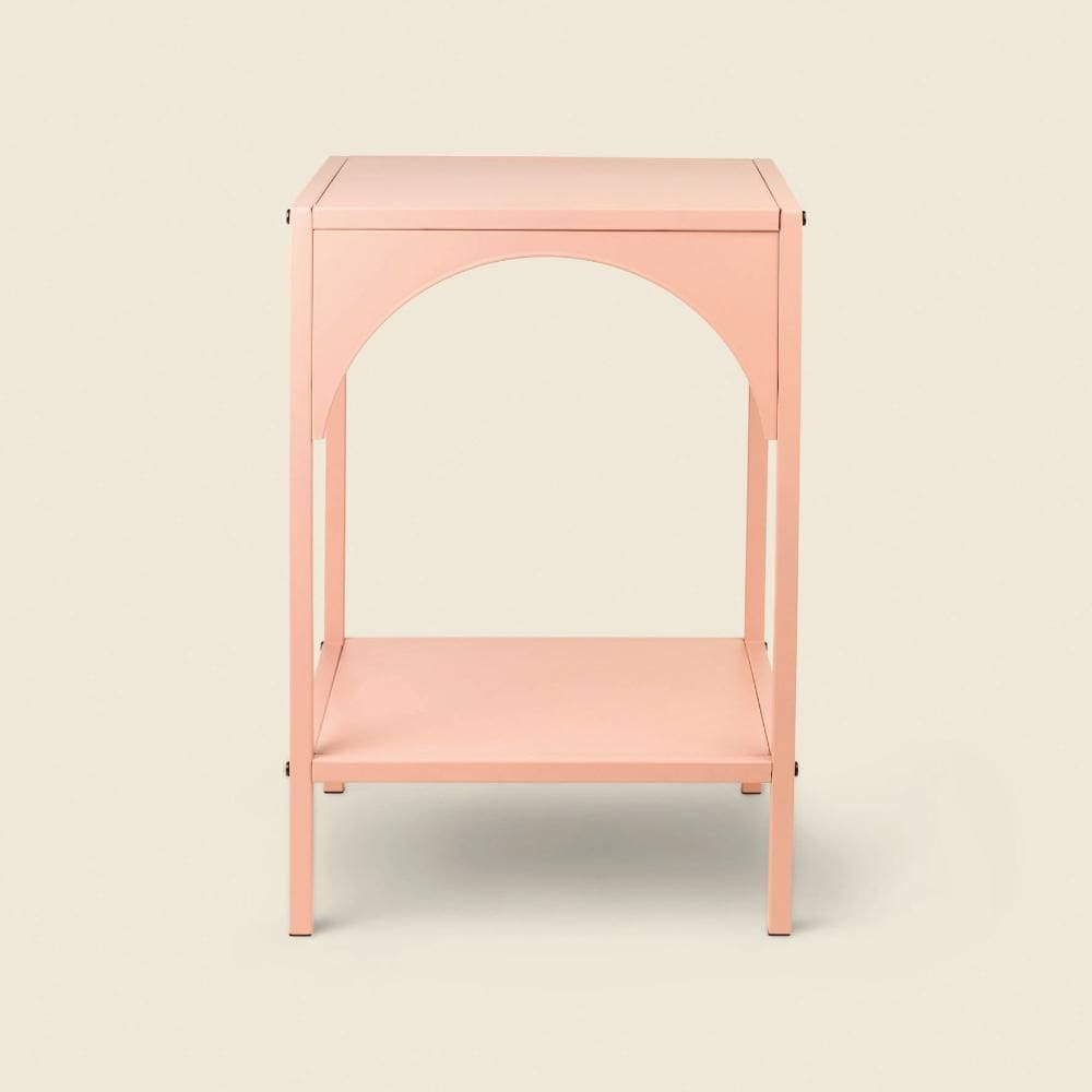 Mesa Lateral Arcos Metal Rosa - A\CASA