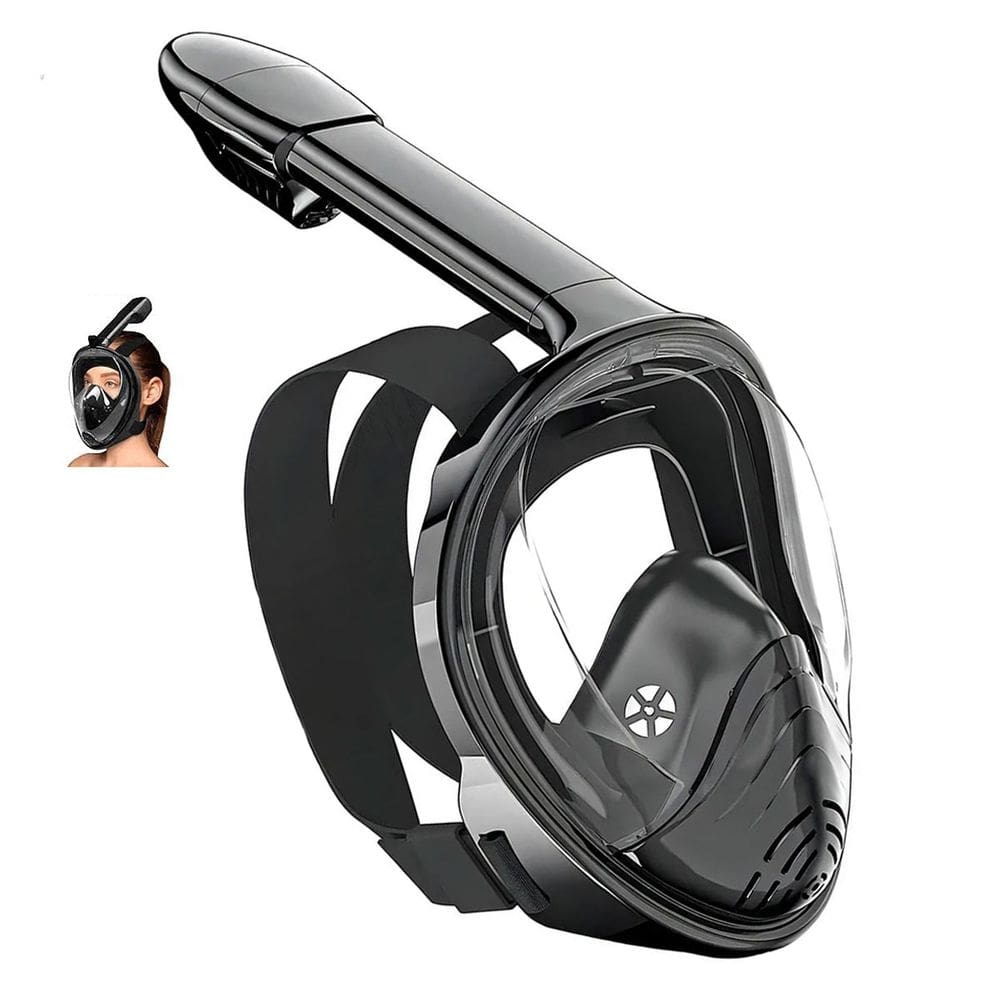 Mascara de Mergulho Full Face Snorkel Anti Embaçamento Suporte para Camera Diversao Mergulhador Praia Piscina Lazer