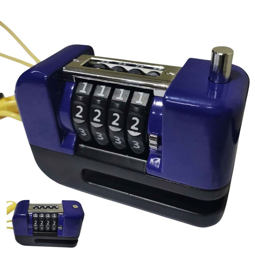 Trava de Disco Freio Antifurto Moto Motocicleta Bike Bicicleta Cadeado Senha 4 digitos Resistente Proteçao Segurança
