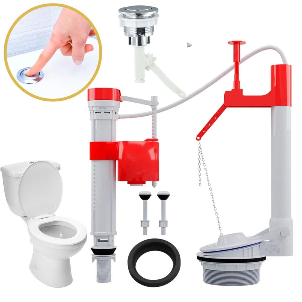 Kit Reparo Caixa Acoplada Vaso Assento Sanitario Banheiro Descarga Acionamento Superior Lavabo