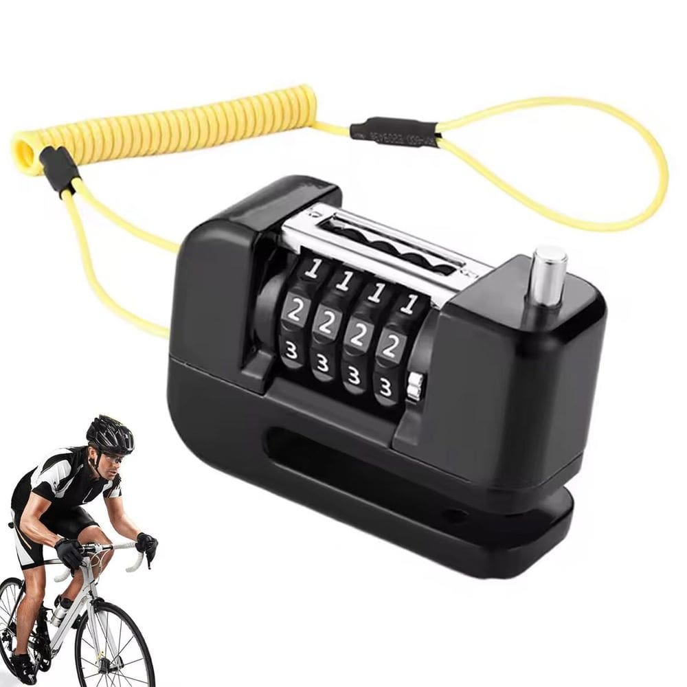Trava de Disco Freio com Senha Antifurto Moto Bike Motocicleta Bicleta Cadeado Resistente Proteçao Segurança