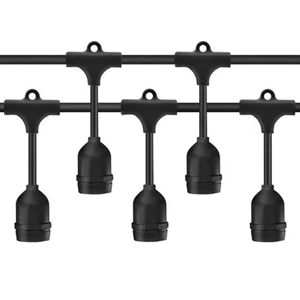 Varal de Luzes 10 Metros Extensao 10 Bocais 10w Decoraçao Iluminaçao Festa Evento Formatura