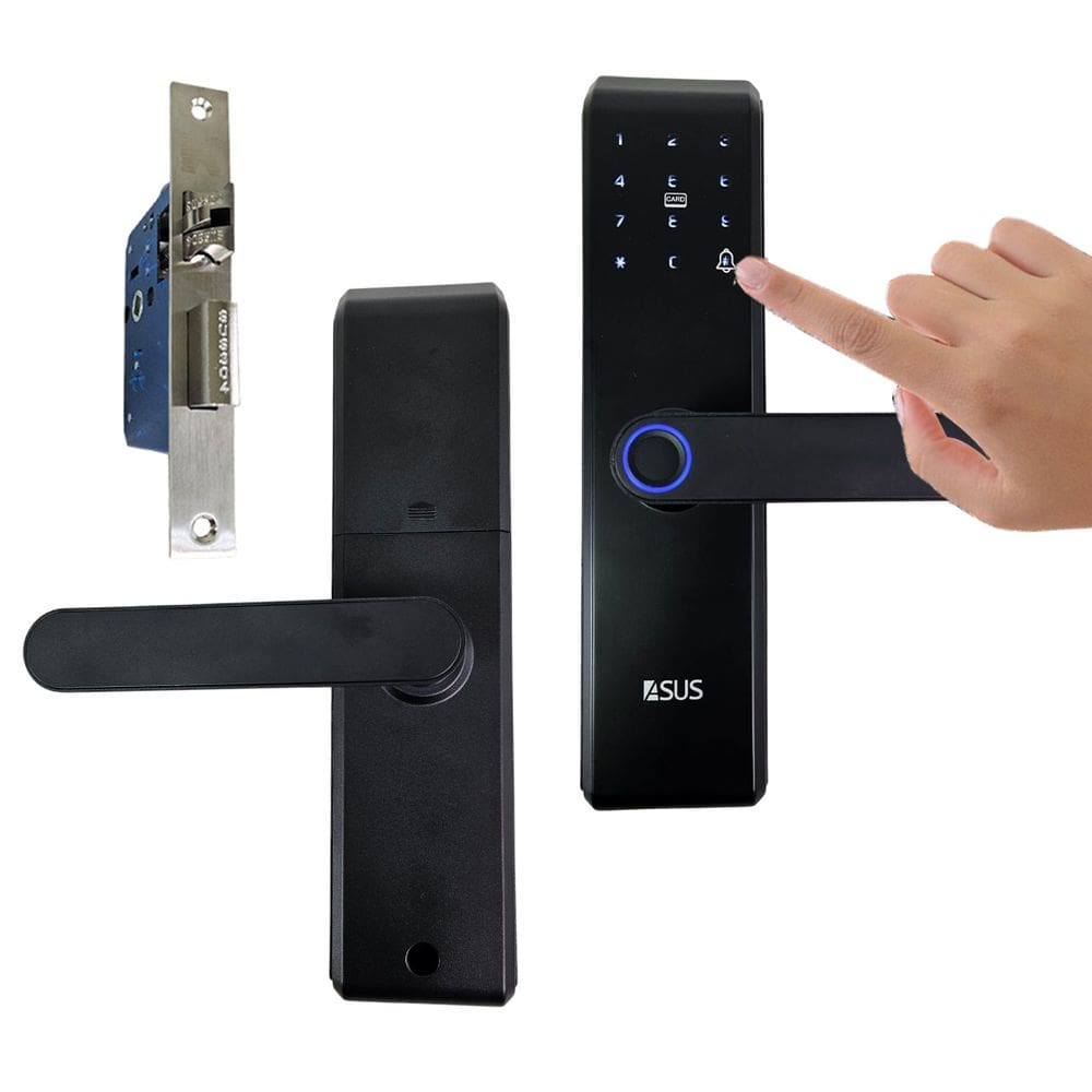 Fechadura Digital Eletronica Biometria Senha Cartao Chave de Acesso Porta Casa Residencia