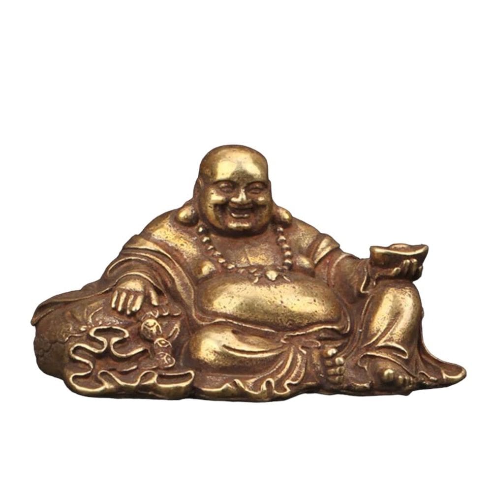 Estátua decorativa Fat Buddha Mini Copper artesanal