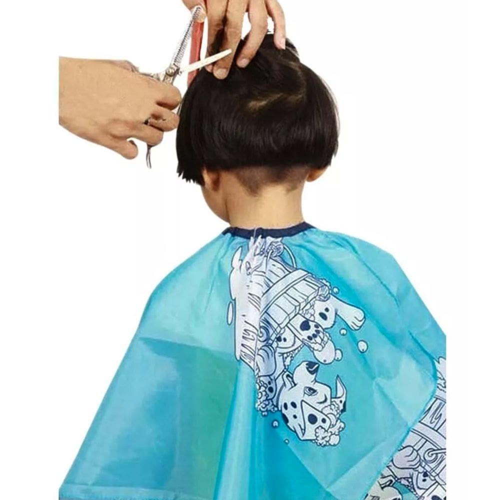 Pacote de avental de corte de cabelo de 10 camadas para crianças com design de cachorro