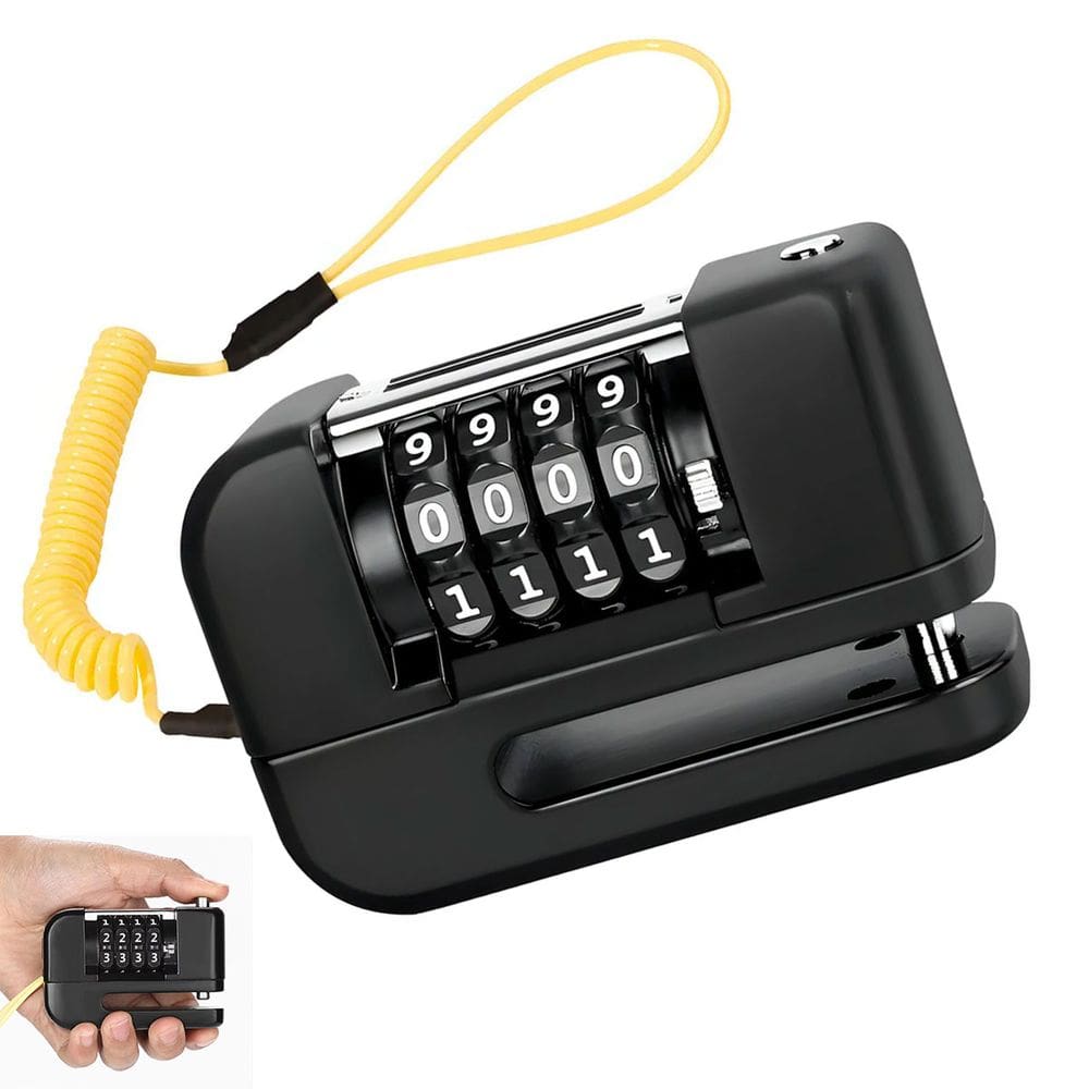 Trava de Disco Freio com Senha Antifurto Moto Motocicleta Bike Bicicleta Segurança Proteçao Cadeado Resistente